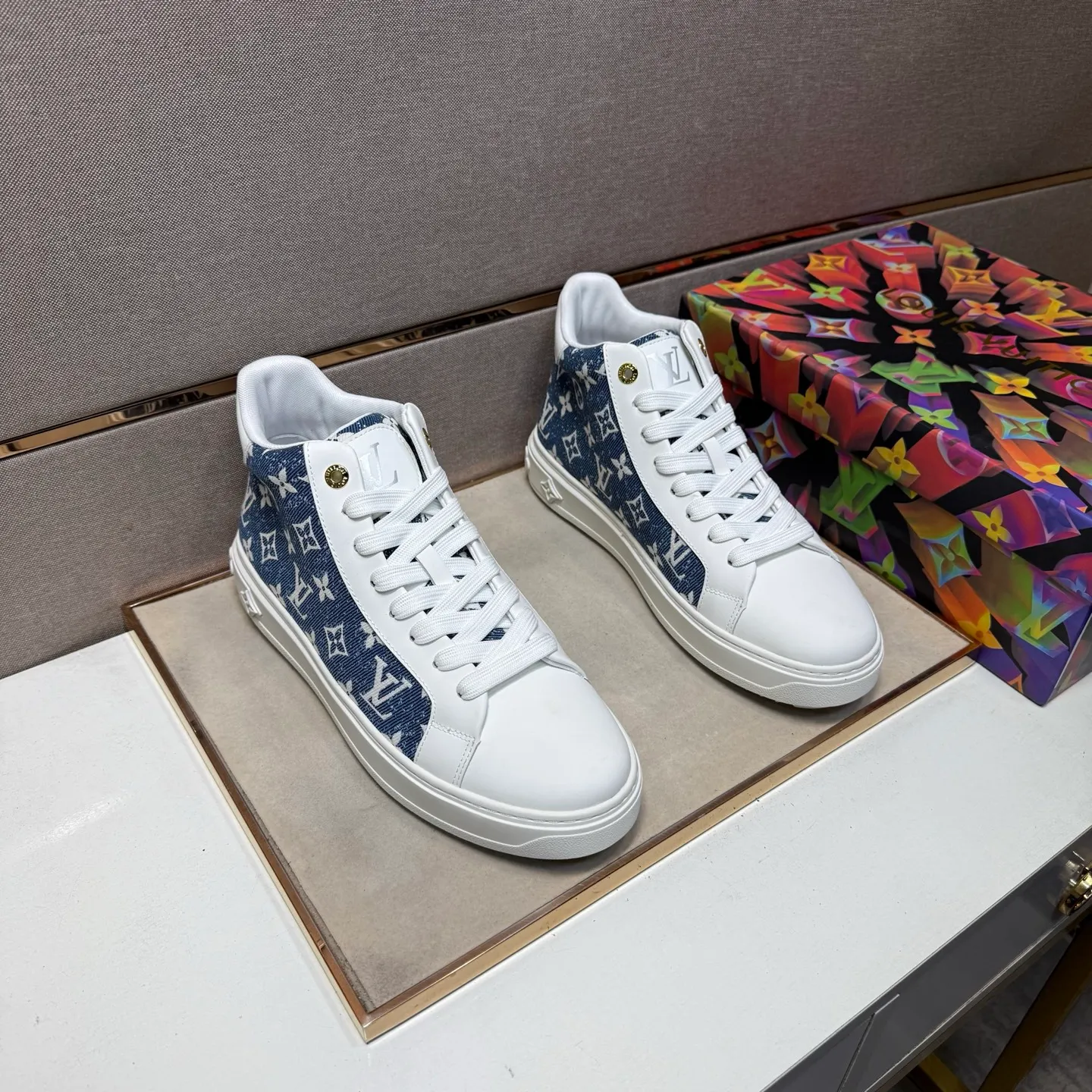 Men's men's shoes 💰pp560 [LV～] Men's casual high-top shoes 2025z cabinet sales simultaneously 🔶Size: 38-44#️⃣ 🔷4 colors🔜The upper is made of multi-material splicing➕Mesh lining, comfortable and breathable, sole: original comfortable and wear-resistant outsole, ⚠️real thing📱photographed🎬real thing is better📢📢📢